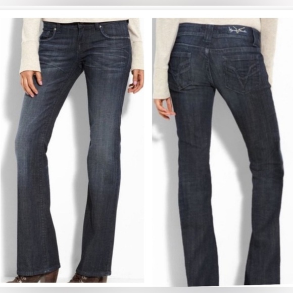 VIGOSS THE HAMPTON woman mid-rise bootcut blue western cowgirl boho jean 28 - Picture 1 of 16